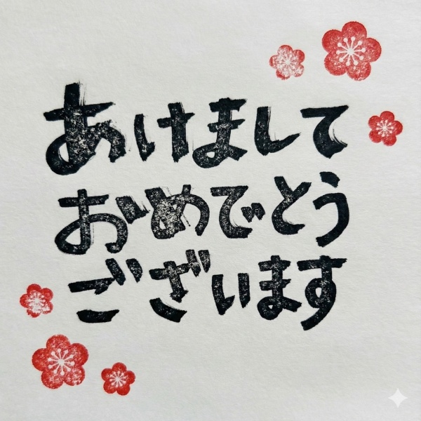 あけましておめでとうございます黒文字はんこs