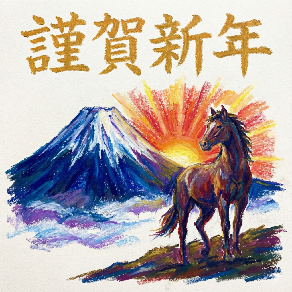 お正月スタンプ無料2026年賀状干支