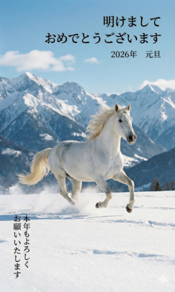 馬の年賀状ラインスタンプ2026